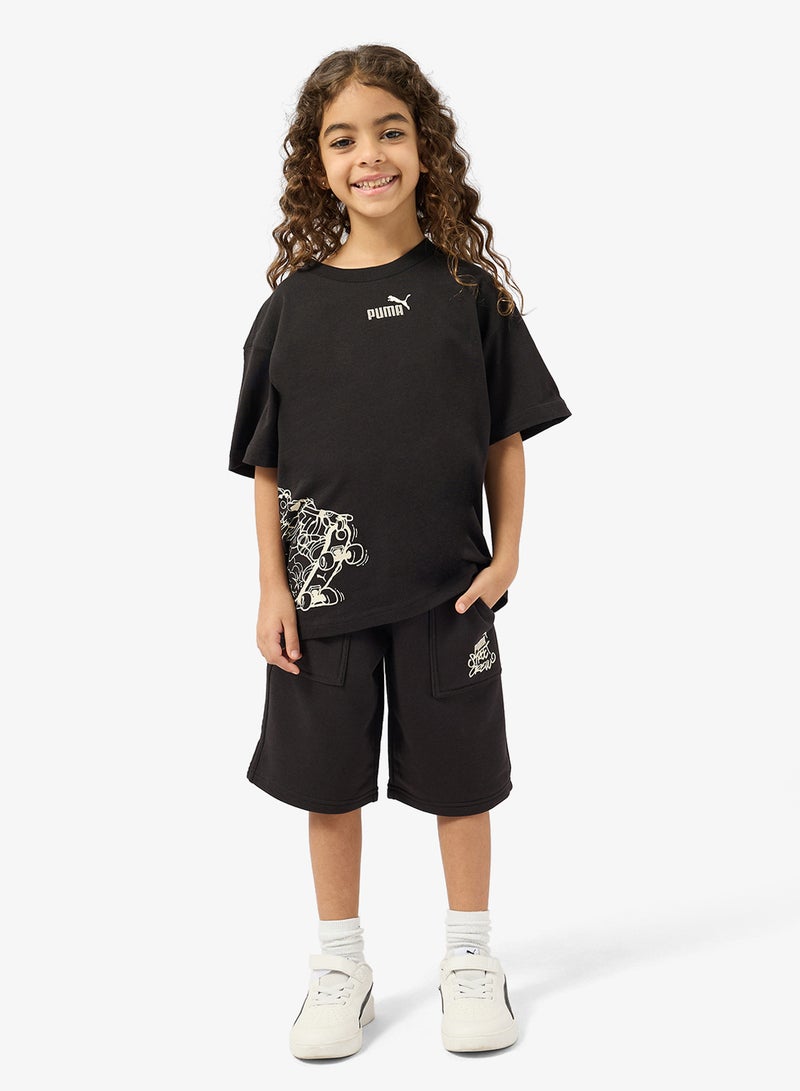 بوما شورت شبابي مريح بتصميم التسعينات - Image 2